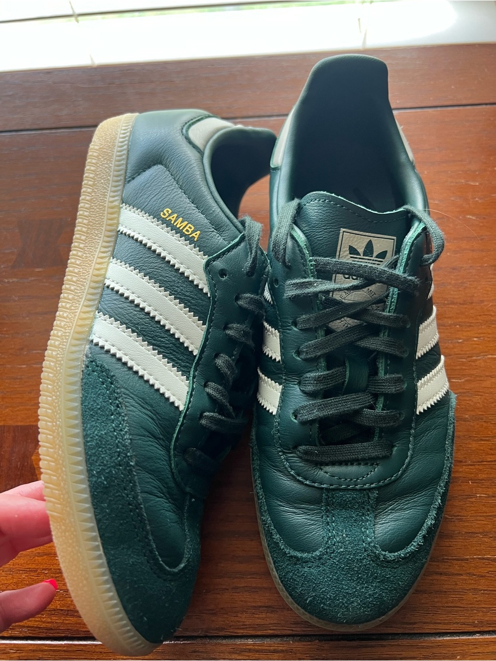 Adidas Samba  Hunter Green Retro Sneaker Big Kid Sz 5 Women Sz 6